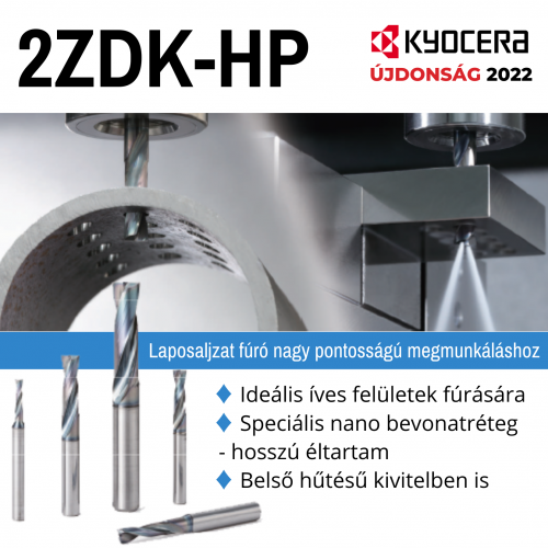 KYOCERA 2ZDK-HD - Laposaljzat fúró íves felületekre is